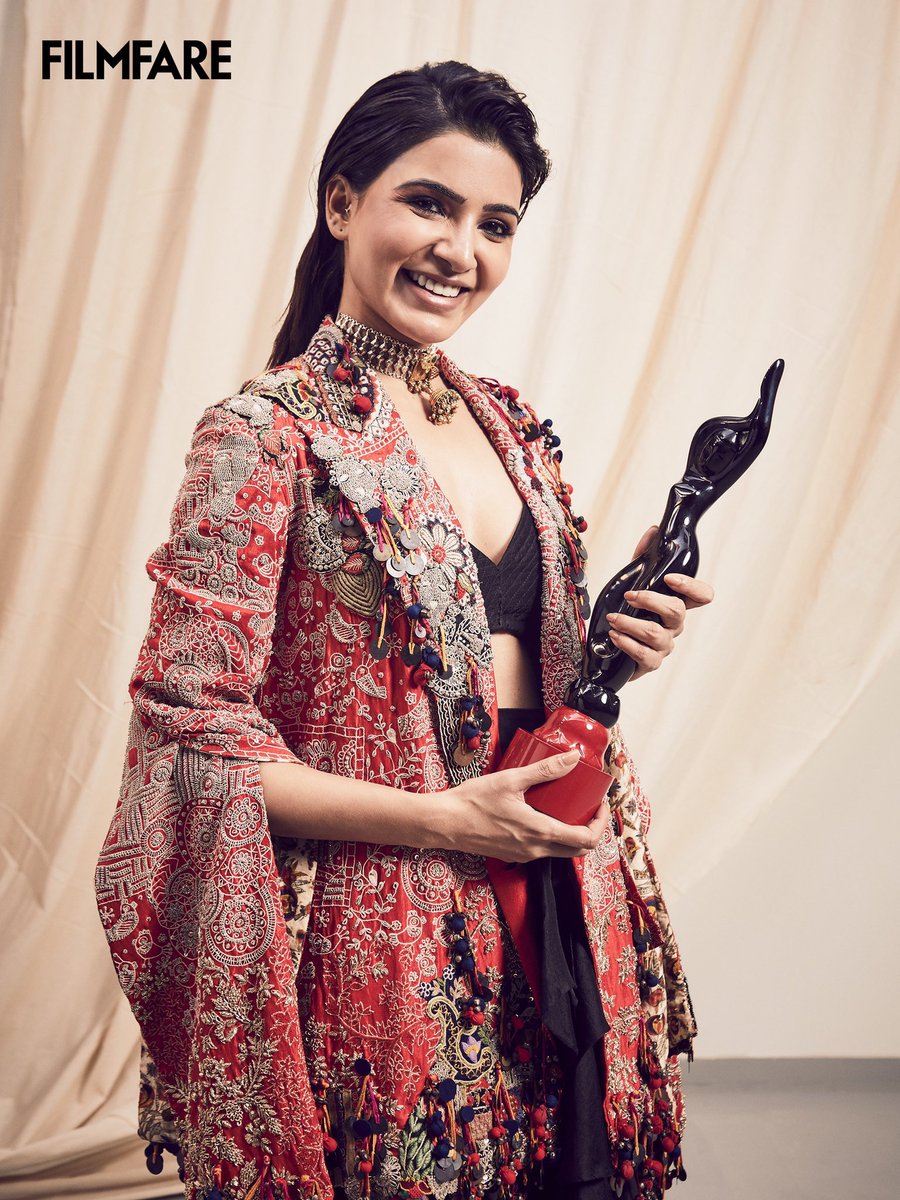 filmfare's tweet photo. She’s power in human form - unconfined, untamed power. With a series of successful films (and shows) in her long career, @Samanthaprabhu2 has proved to be one of the most-loved pan-Indian stars. Here’s wishing the actress the best of birthdays and continued success! 💥❤️ https://t.co/eezTbLlZf4