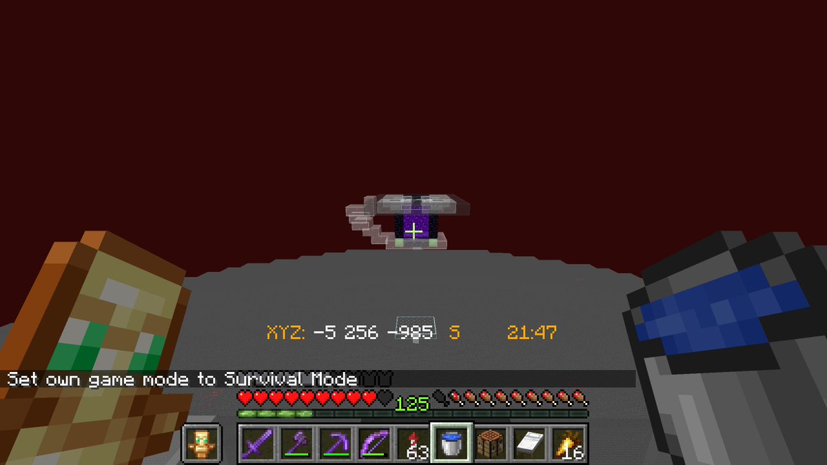 highlynoobish's tweet photo. Wha huh hm uh HOW? What happened. This is the portal leading to this area? I'm so confused... #Minecraft #minecraftbuild #MINECRAFTMYSTERY #wtf https://t.co/yEH8IfwL3f