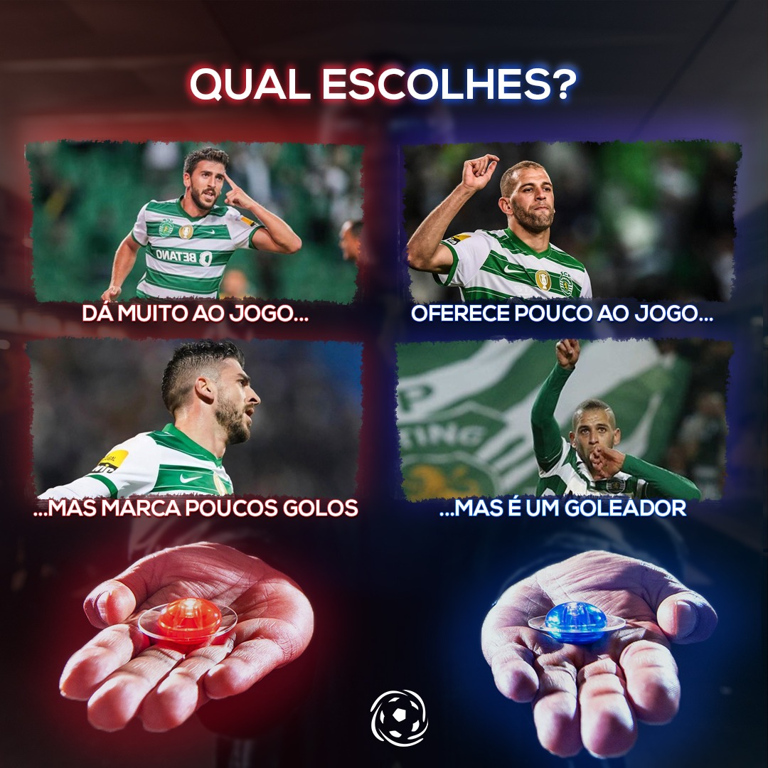 BolaNaRedePT's tweet photo. 🔮 JOGO DO PREFERIAS 🥴

Em dia de jogo em Alvalade, voltamos a uma das questões mais faladas nos últimos tempos. Que tipo de avançado preferes? 🏆🆚

#Preferias #Paulinho #Slimani https://t.co/f5EHjeE7Vf