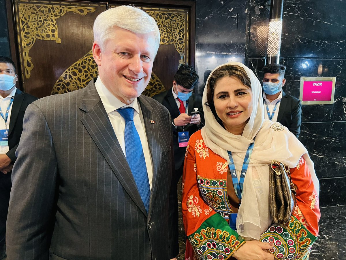 ZakiaWardak's tweet photo. “Attacks on India by western Left leaning liberal media are not as much on India as they are on domestic conservative constituencies” @stephenharper at @raisinadialogue https://t.co/yIs41fVEDV