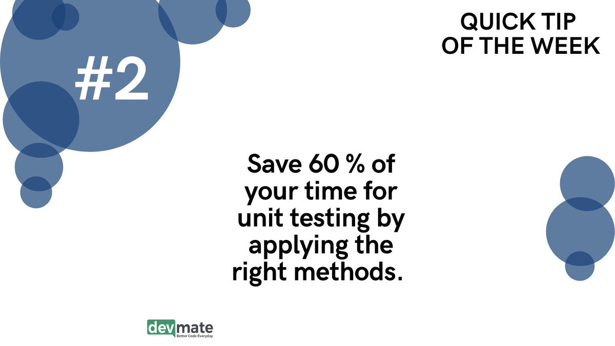 devmateSoftware's tweet image. Saving time? 

But how?

#devmate #unittesting #programming #programminglanguages #java #softwareengineering #softwaredeveloper #coding #bettercode #developers #softwarequality #automatedsoftwaretesting #cleancode