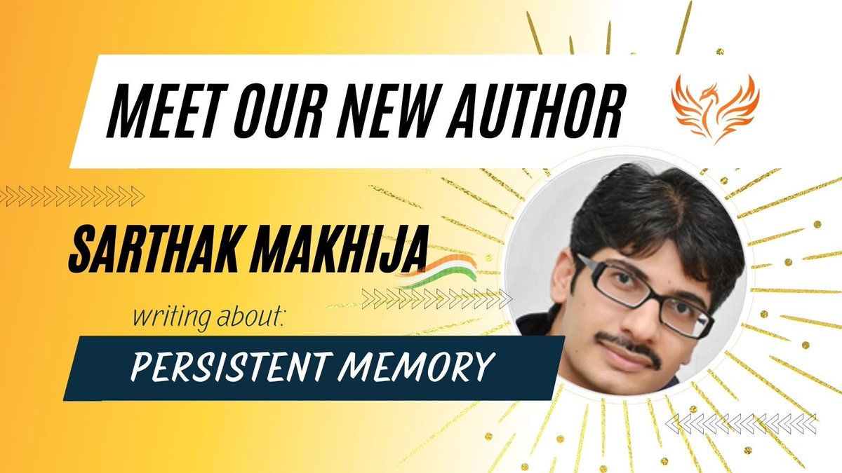 ktdotacademy's tweet photo. Meet our new author - Sarthak Makhija. 🤝
For the next 5 weeks, we will be presenting his articles.
Do you want to learn about persistent memory? Join this journey to explore persistent memory and build a persistent dictionary. 👇
https://t.co/GD8OOyw6Xv
#PMEM #NVMe #BigData https://t.co/DerUorxBAP