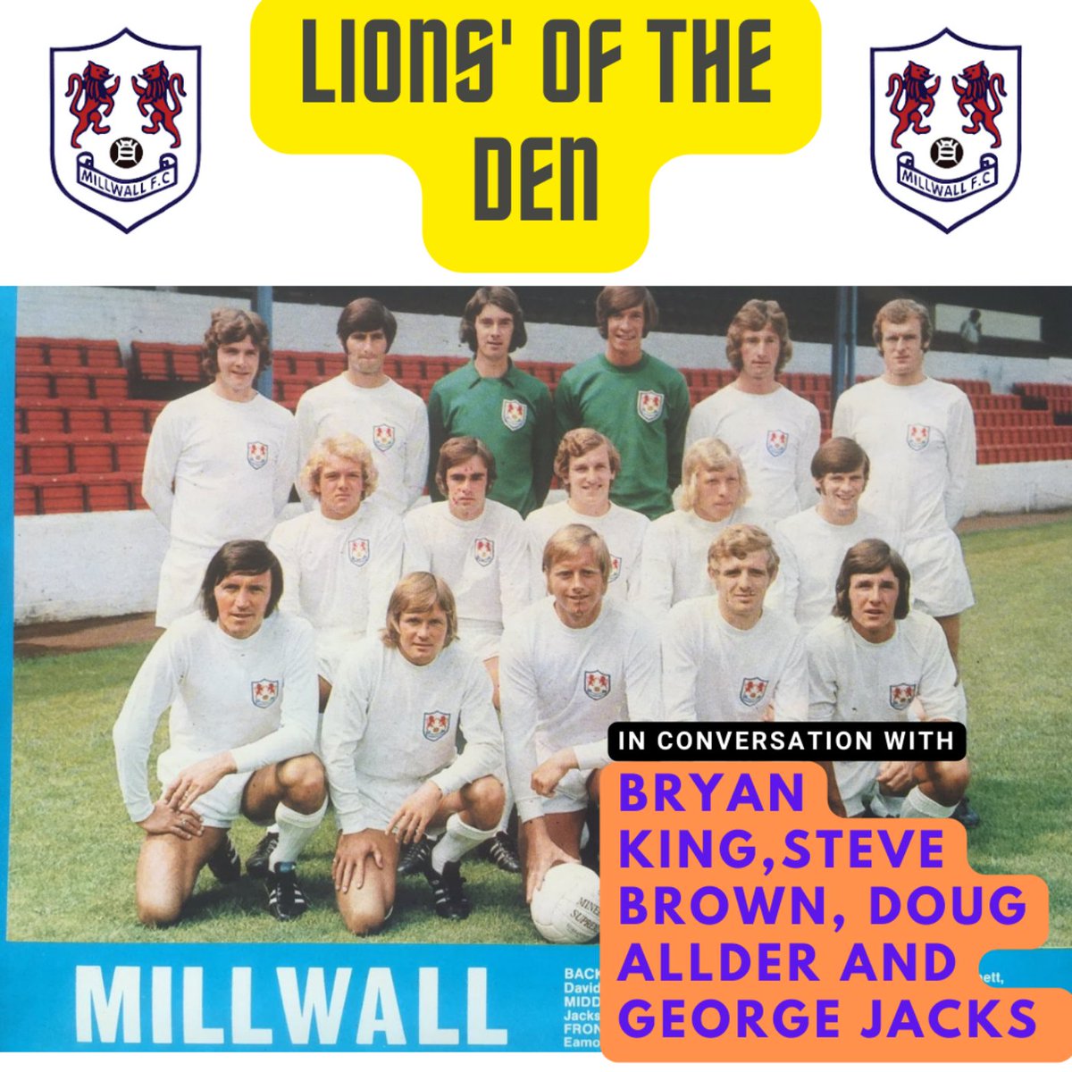 ThatMillwallPod's tweet photo. This Episode was meant to be all about 71/72 season, but when you get 4 ex players together for the first time in over 20 years it doesn't always go to plan.
Hope you enjoy it as much as we did recording it. its full of laughs and shows that team spirit.
https://t.co/CpJSHXiIjR https://t.co/sDlghnGoq4