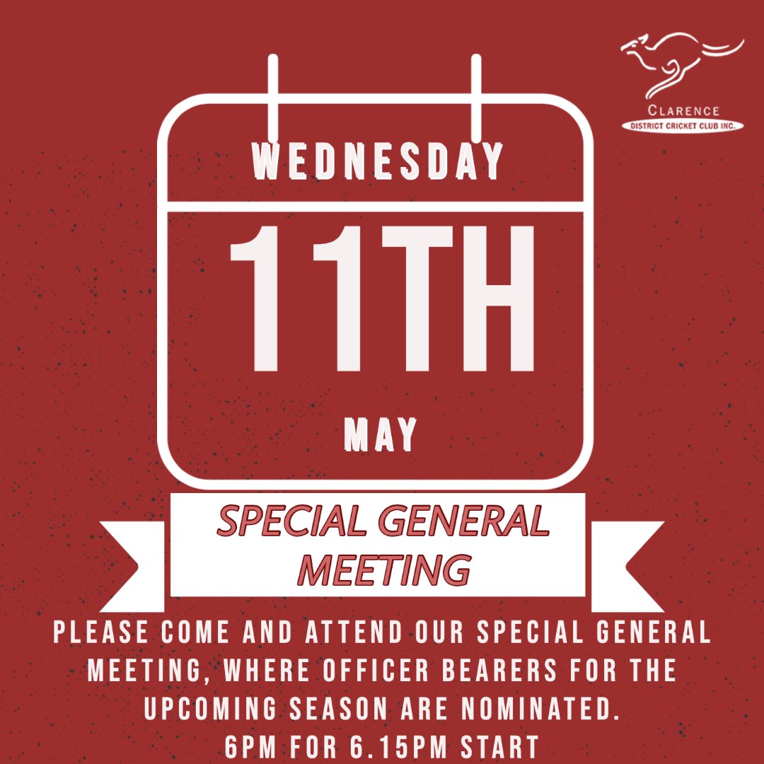 Our President, Scott Wade, has recently stepped down from his position after 4 years. Thanks to Scott for all his work behind the scenes to make the CDCC who they are today.
Please come and attend our special general meeting, where officer bearers are nominated.
6pm for a 6.15pm