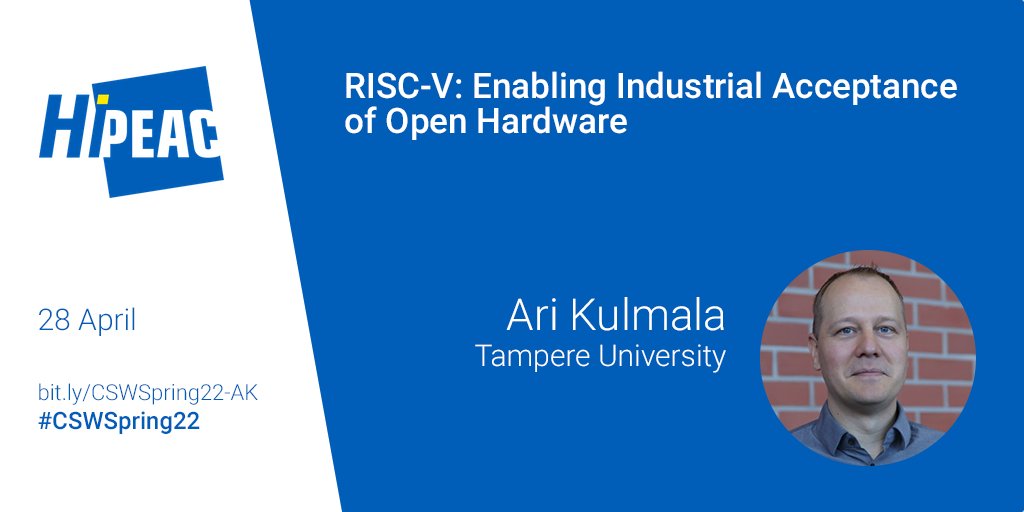 hipeac's tweet photo. Our last #CSWSpring22 is exploring how to commercialize #RISCV designs. @akulmala is setting out how the @risc_v ecosystem is revolutionizing the development of hardware
๐ https://t.co/h4Jg76GddE https://t.co/uTU8vPEklK