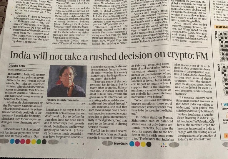 India will not take a rushed decision on crypto, but can take a rushed decision on taxing it!🇮🇳👏
#reducecryptotax #Crypto