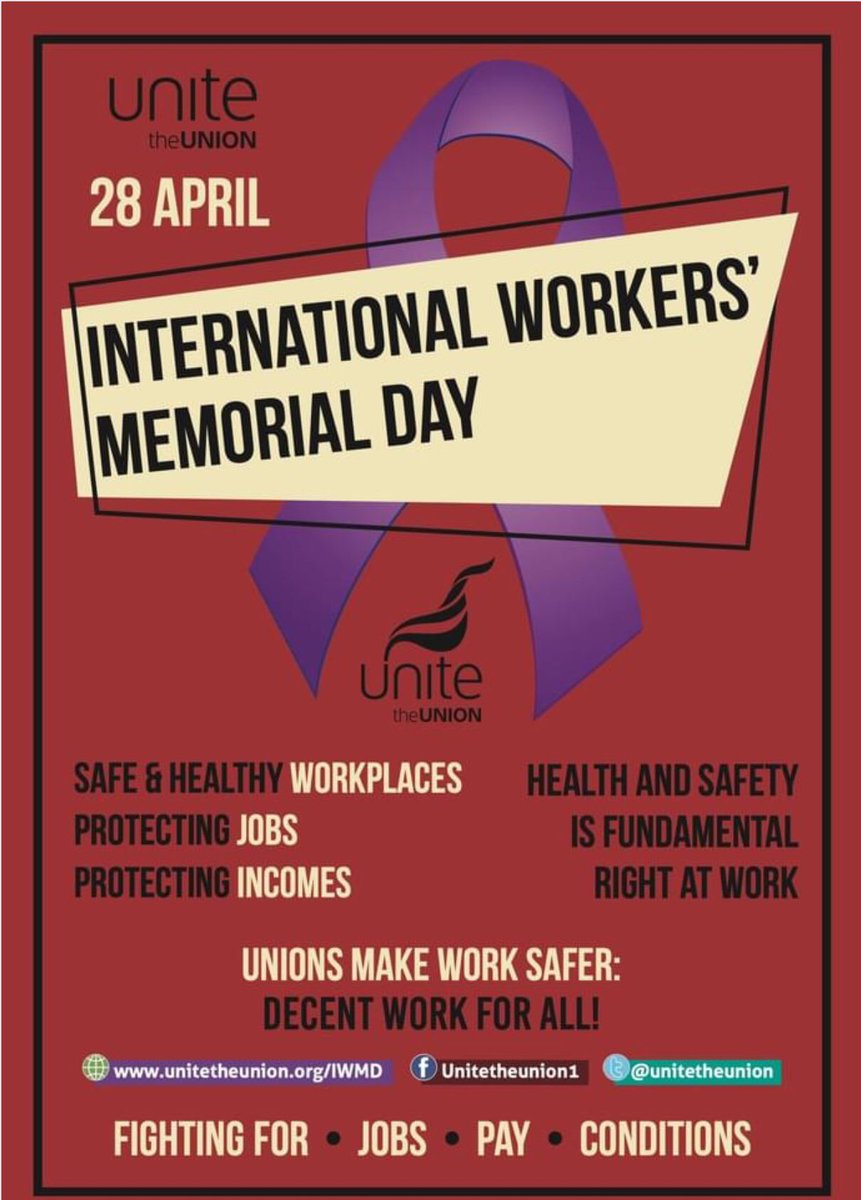 duo_christian's tweet photo. On #WorkersMemorialDay we call for #healthandsafety to become a fundamental #WorkersRight for #Working people #StrongEnforcement saves lives #IWMD22 @GBCNewsroom @GibChronicle @YourGibraltarTV @LlanitoPal @unitetheunion @UniteGibraltar @UniteSharon @BirkettGillian @GibraltarGov https://t.co/6Yu1paMhLA