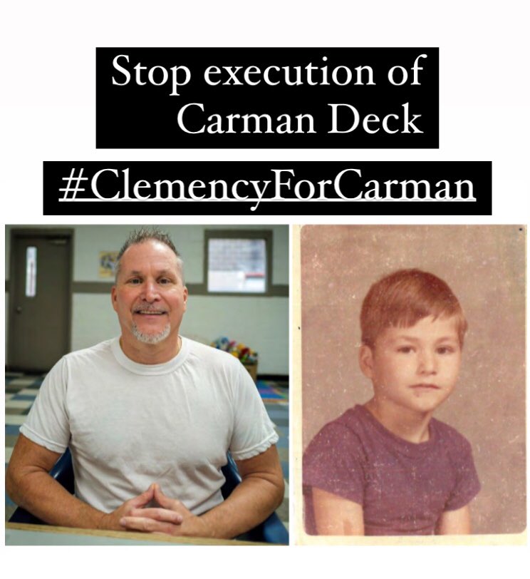 #Missouri: #ClemencyForCarman 

Stop execution of #CarmanDeck

Contact Gov Parson 

governor.mo.gov/contact-us 

Read: Clemency For #CarmanDeck Advocacy Toolkit

Here: docs.google.com/document/d/1n4… (Model letters /Info for Carman) 

More on Carman.

Follow: <a href="/MADPMO/">Missourians to Abolish the Death Penalty</a> 

Execution: May 3th