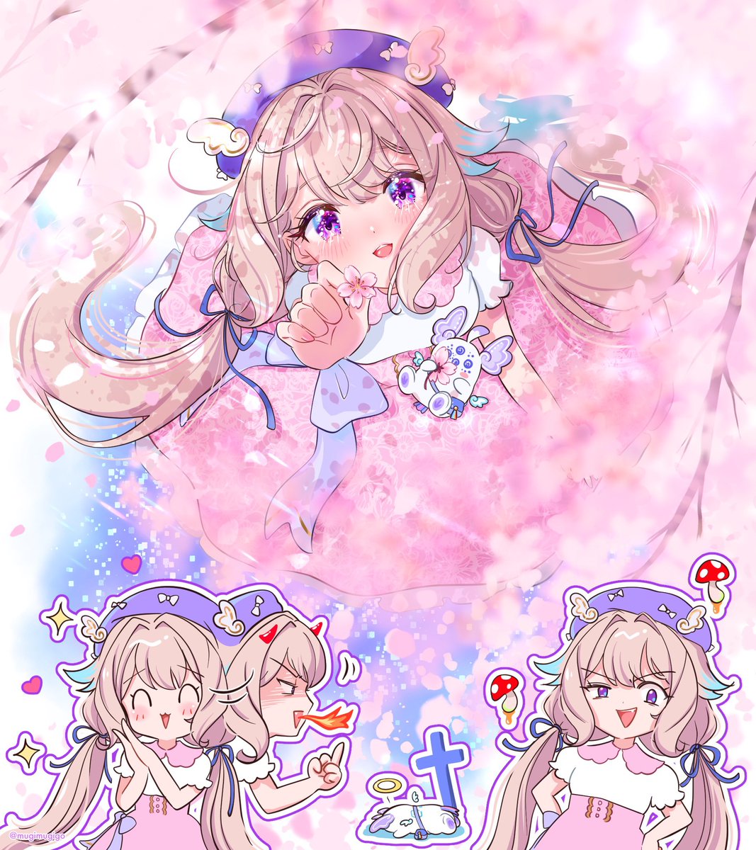 「#エナーアート #Palouette  
🌸SakuraBloomVOICE2」|むぎちゃのイラスト