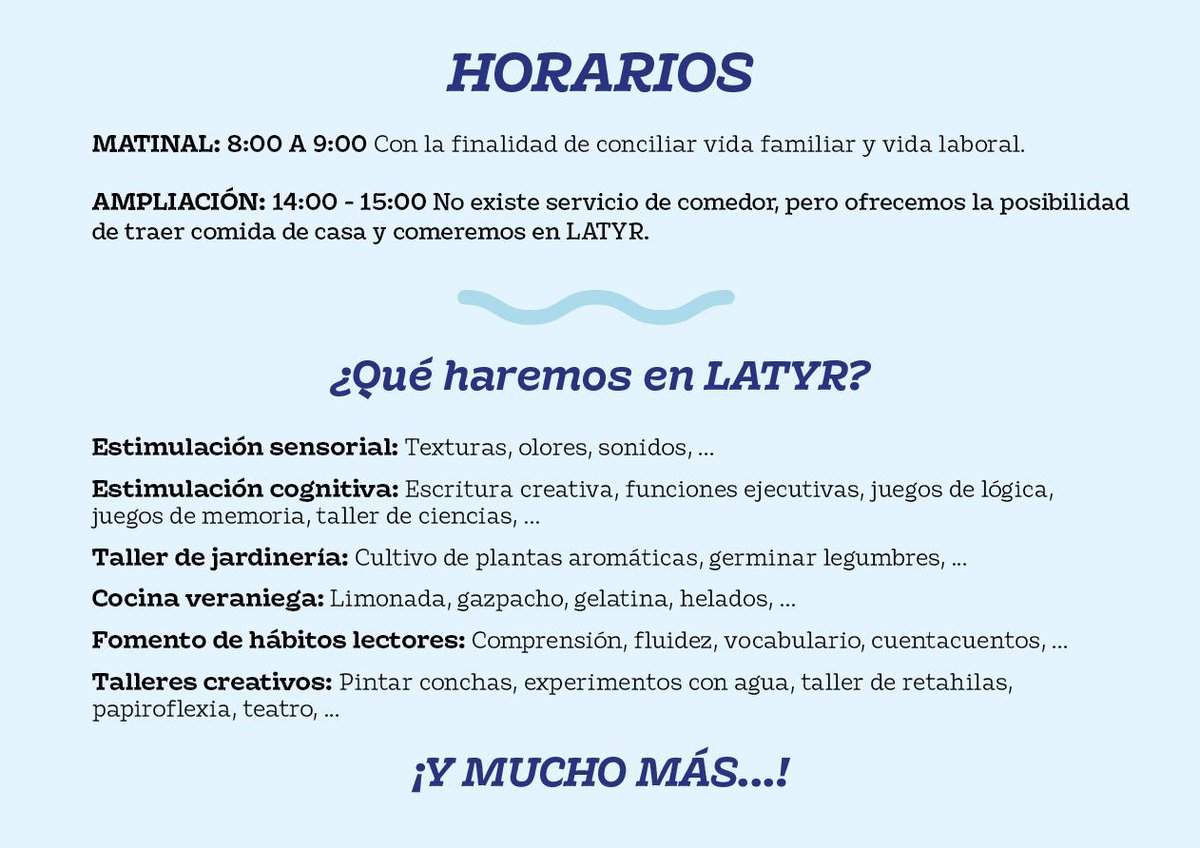 CentroLatyr's tweet photo. Campus Educativo de Verano #paterna #valterna #valencia #logopeda #logopedia #rehabilitación #especialidad #tea #tel #autismo #dislexia #afasias #clínica #centrolatyr https://t.co/pBz4OBIayb