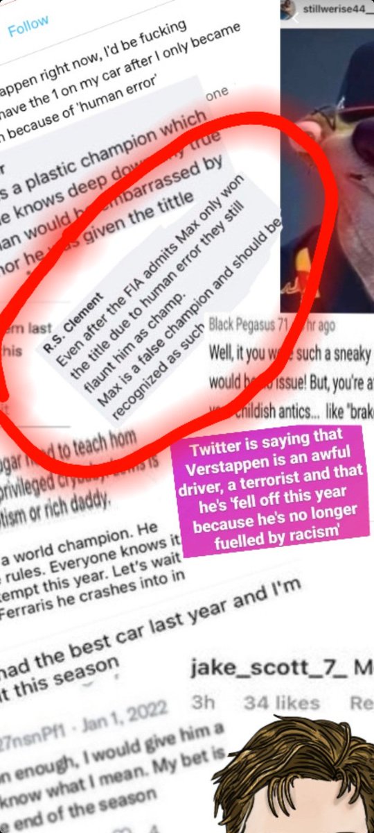 LostLuckLand's tweet photo. @R_S_Clements FYI insta user @ seeyoufkinglaterson and the targeting page @ toxic.f1_fans has described you as an "abuser" spreading "hate" online and encourages their followers to "name and shame" you over your innocent comment https://t.co/P1t2GuQ6ZB