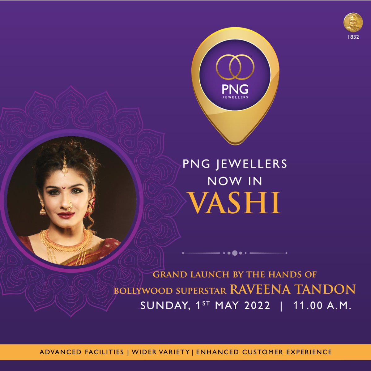 saurabh_gadgil's tweet photo. Vashi we are coming! Please do visit our new store in the Presence of Bollywood Diva, Raveena Tandon on the 1st of May 2022, at 11 am!
Seeking your love and blessings! @pngjewellers
#Newstore #Vashi #sector17 #NaviMumbai #Number36 #Thinkpure #Spreadinghappiness #PNGJewellers https://t.co/9ZogseBBYW