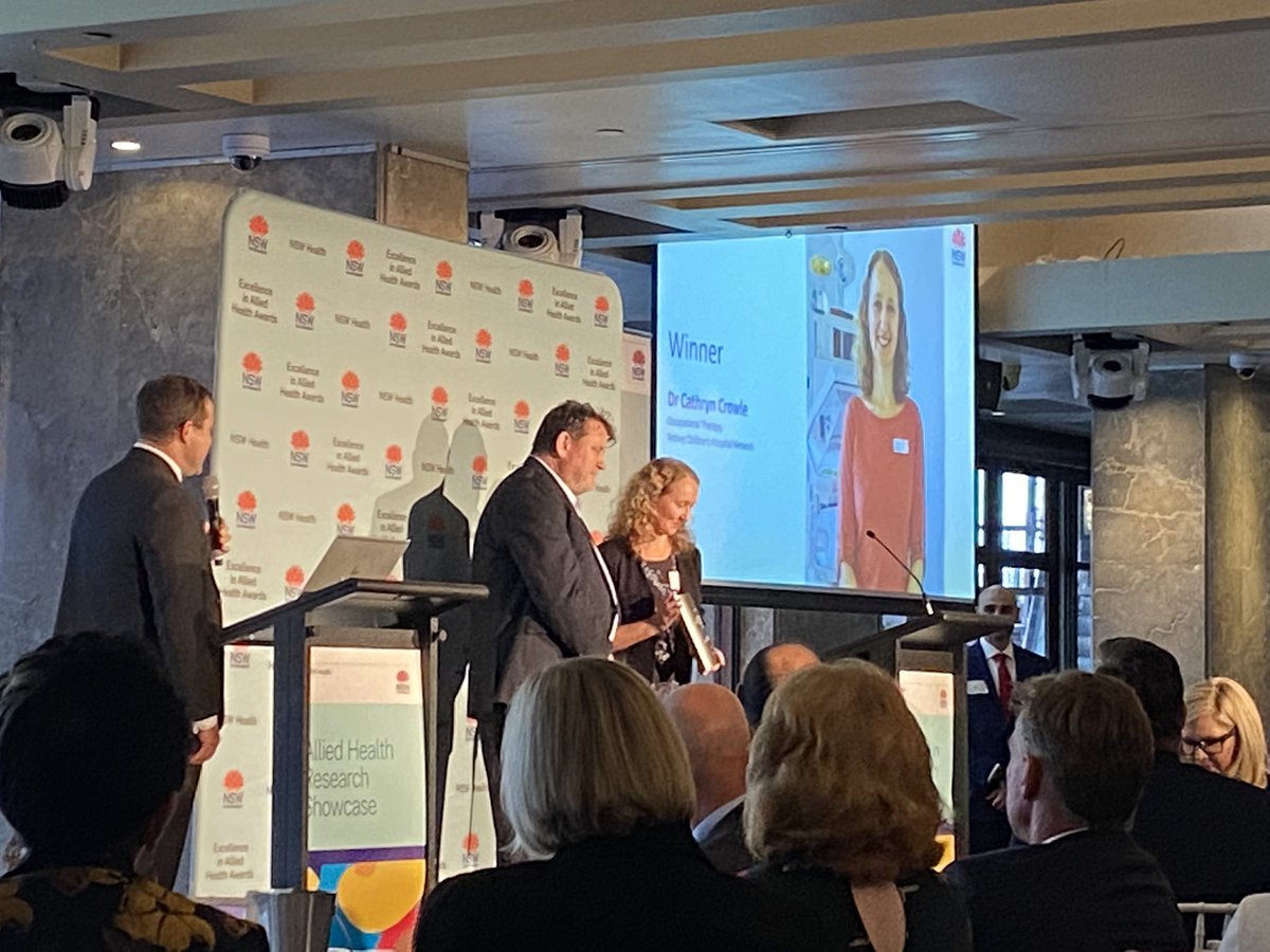 NSW Health Allied Health Researcher of the year- congratulations Cathryn Crowle.