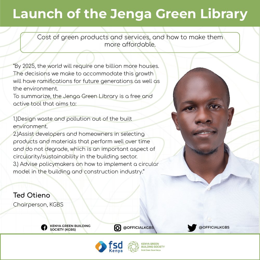OfficialKGBS's tweet photo. Ted Otieno, Chairperson KGBS, on the Jenga Green Library during the Launch.

Build Green for a sustainable future!

#JengaGreenNaKGBS https://t.co/ch2clYSS6Q
