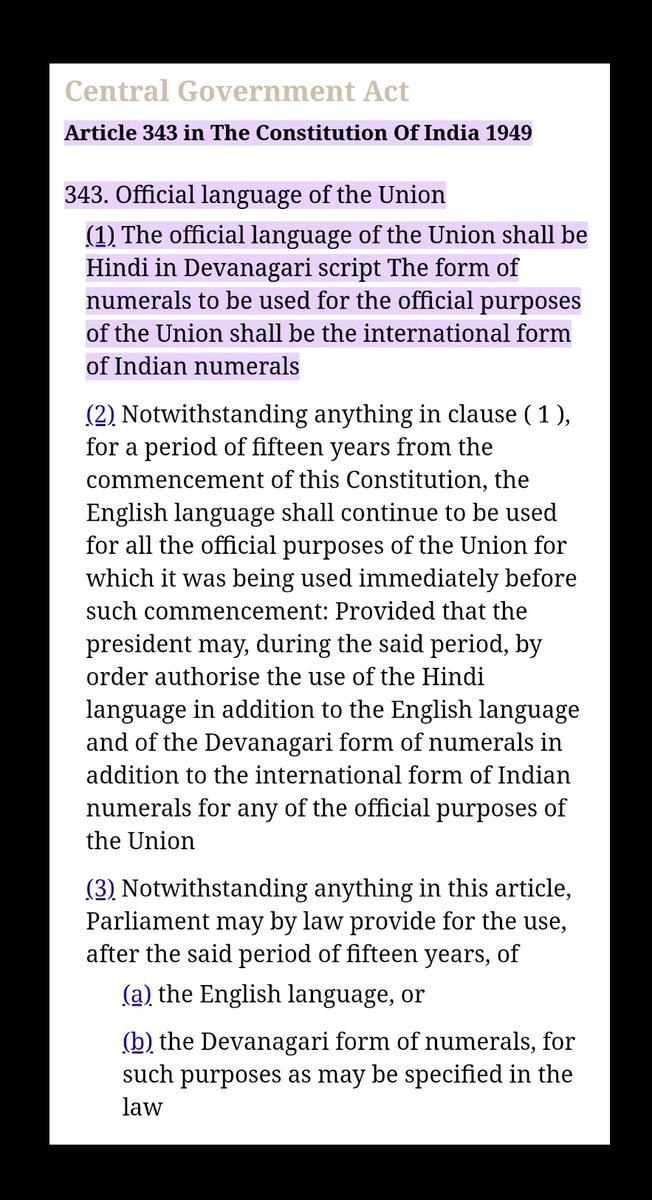 woke_Kashmiri's tweet photo. @Ayush_Shah_25 I respect all languages & I can speak Marathi, Punjabi, English, kashmiri, Dogri but I love Hindi. As per the original constitution of India not the one changed in emergency. English was supposed to end after 15 years & Hindi was supposed to continue in India. #Article343 https://t.co/3m4EvKhMaU