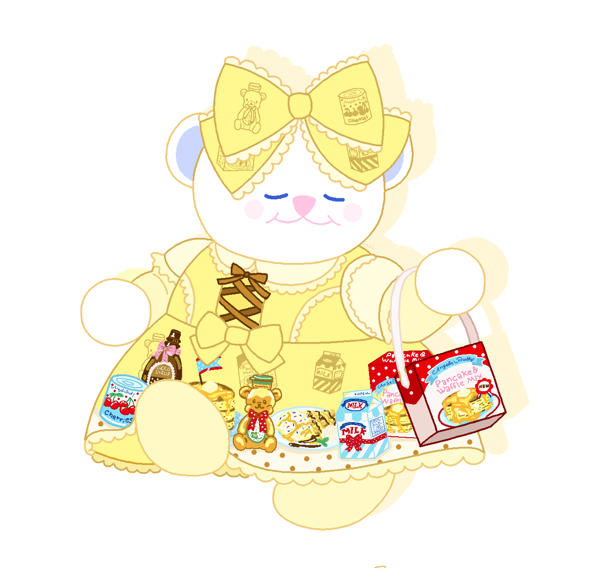 「💛🥞💛 」|the silly ・ ᴥ ・のイラスト