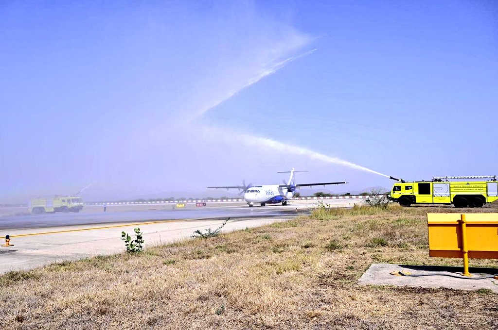 shukla_tarun's tweet photo. @IndiGo6E says :

- Became first airline in Asia to land using India's own satellite-based augmentation system Gagan today. 

- On @ATRaircraft at Kishangarh Airport (Ajmer), Rajasthan.

- Operated by Sandip Sud/ Satish Veera in presence of @DGCAIndia's Shweta Singh.

Some pics : https://t.co/OMQVPmWc8H