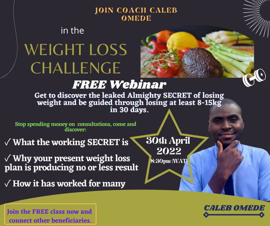 AkorSamuel18's tweet photo. Are you actively pursuing weight loss? Have you explored your weight loss options and failed? 

Then this information would come handy. Join @CalebEnejoh as he walks you through proven secrets of losing about 8-15kg in a month's time. Substantial evidence abound! https://t.co/vWiMPqD8UO