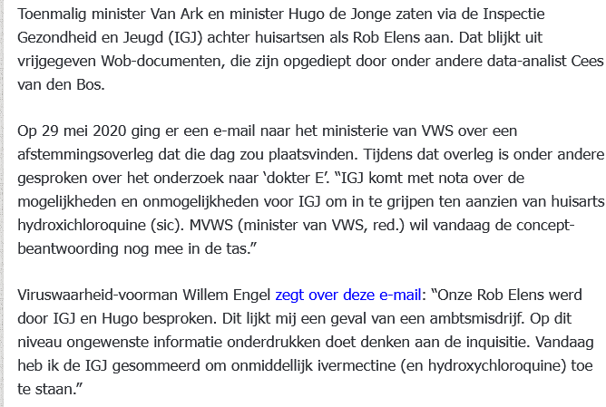 anticovidiano74's tweet photo. #wobdocumenten : facsisten #DeJonge en #VanArk zaten achter huisartsen als #RobElens aan
https://t.co/5DqHHbTSOE https://t.co/6Vc6R7DK1z