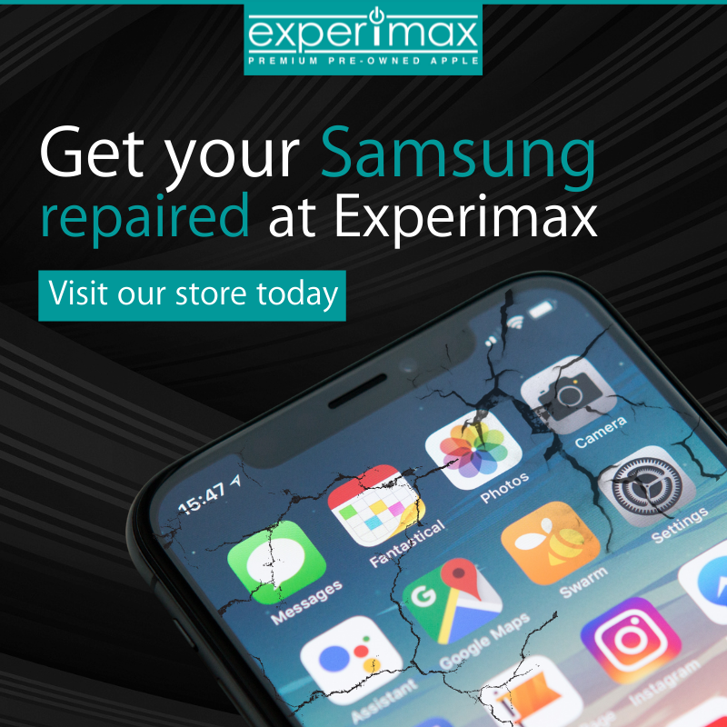 Let us repair your Samsung screen while you shop. 

Bring your faulty Samsung device to your local Experimax and get a fast, high-quality repair.

View our screen repair pricing: experimax.co.za/repairs-upgrad…
•
•
•
#Experimax #samsung #samsungrepairs #repairs #expressrepairs