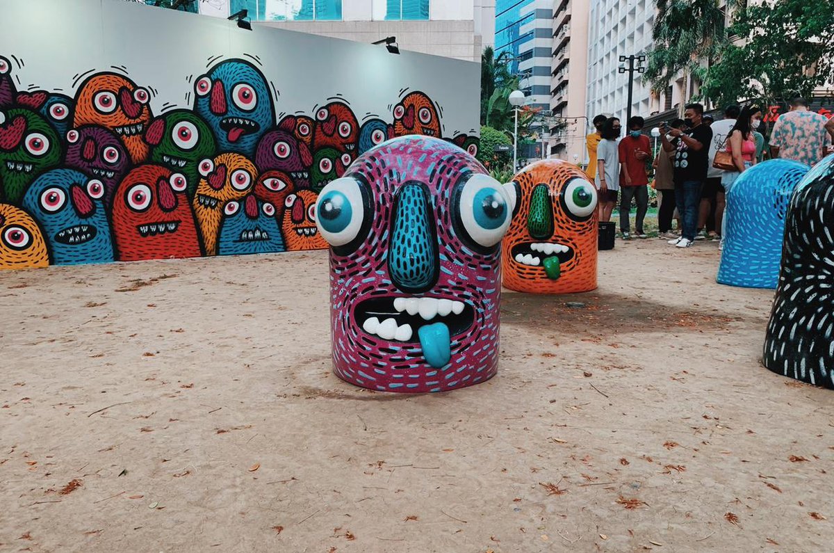 enjoyGLOBE's tweet photo. Monstrous masterpieces by @distortmonsters in full display here at #ArtInTheParkPH. #OwnTheExtraordinary https://t.co/ULCCDhffSl