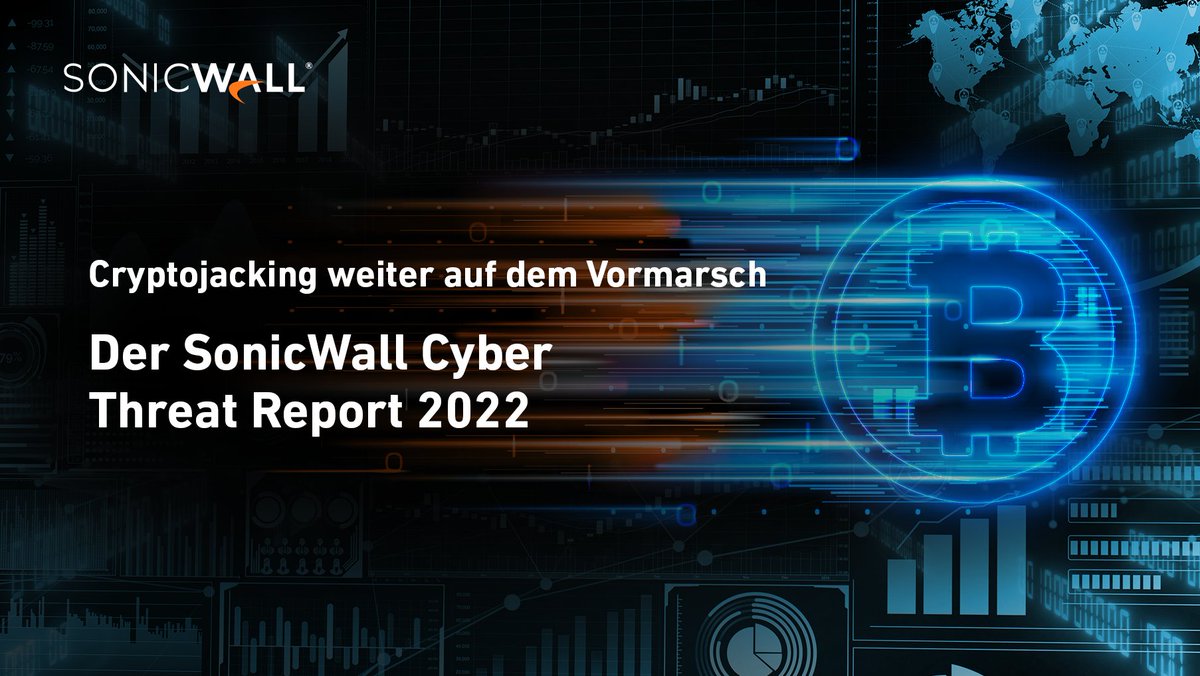 DE_SonicWall's tweet image. Die #Bitcoin-Werte mögen 2021 geschwankt haben, aber die #Kryptojacking-Versuche erreichten Rekordhöhen. Erfahren Sie mehr über Kryptojacking-Trends und was im kommenden Jahr zu erwarten ist, im SonicWall Cyber Threat Report 2022.  sonicwall.com/de-de/2022-cyb… #KnowTheThreats