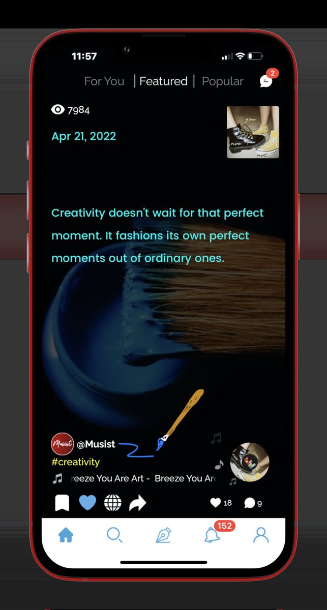 If you don't know us or our app, what would you guess our app would be about? #musist #theinnersocial #creative #music #Writing