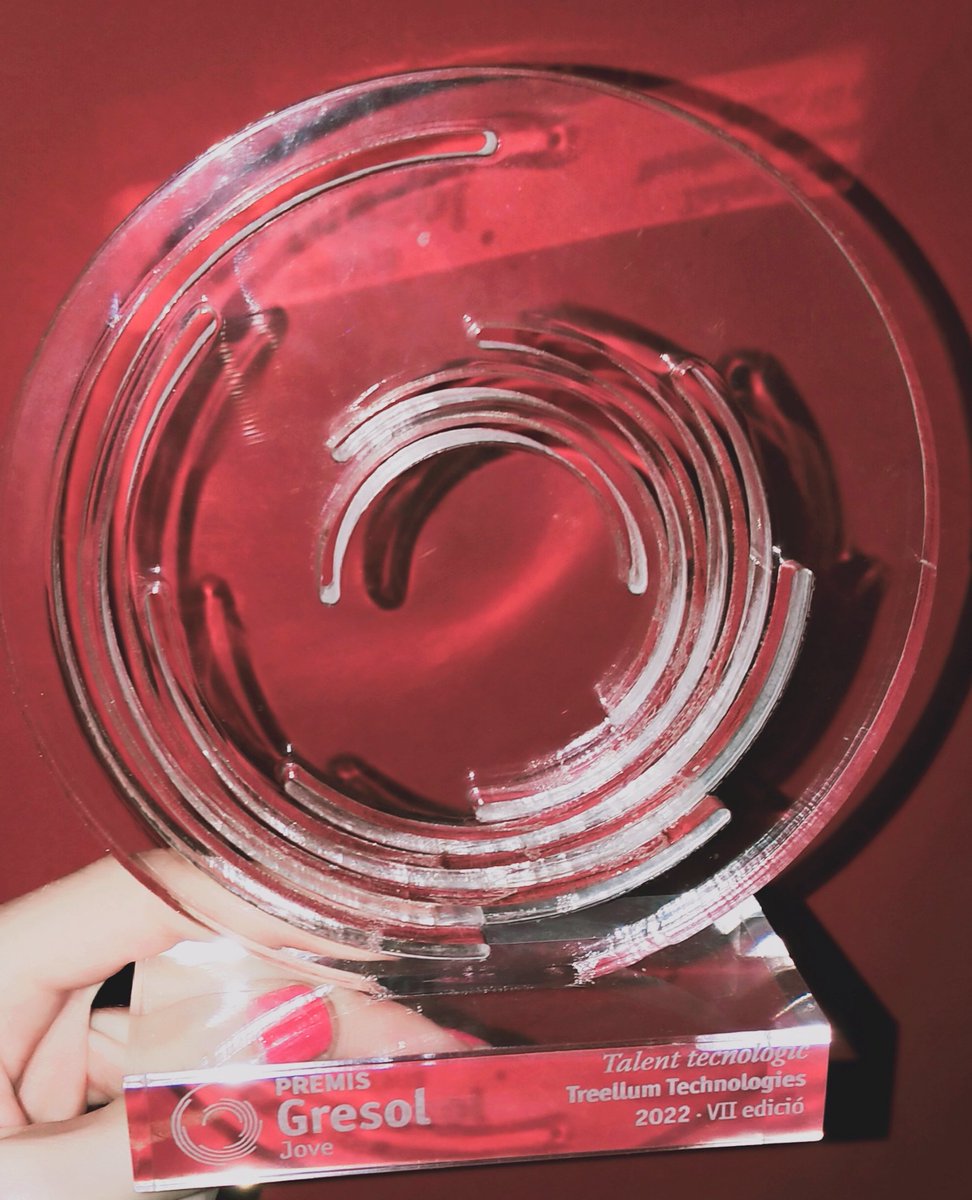 TreellumTech's tweet image. Moltes gràcies @FundacioGresol per aquest premi al Talent Emprenedor Tecnològic!! 🚀🧪💡 #TalentEmprenedor #technology #innovation
