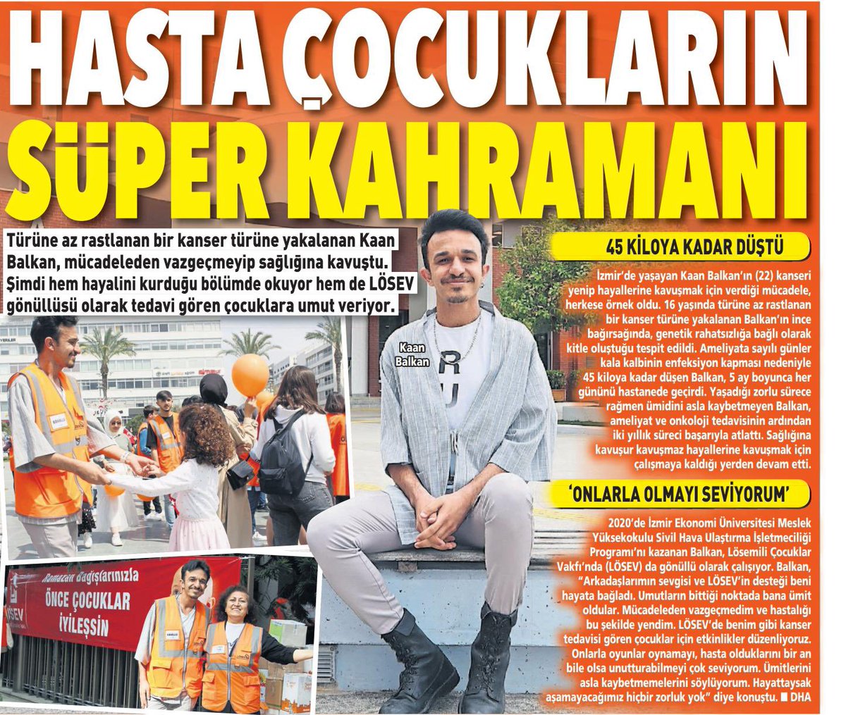 Sivil Hava Ulaştırma İşletmeciliği öğrencimiz Kaan Balkan, kanseri yenip hayallerine kavuşmak için verdiği mücadeleyle örnek oldu. 16 yaşında yakalandığı hastalığı atlatan Kaan, hem okuyor hem de tedavi gören çocuklara umut saçıyor. Gururumuzsun Kaan🙏👏💪 ieu.edu.tr/tr/news/type/r…