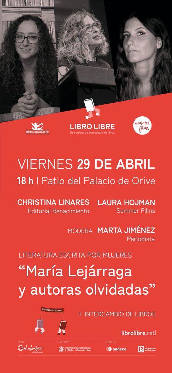 radiomarta's tweet image. Mañana tenemos una gran cita con dos mujeres gran-diosas: la &apos;ladytora&apos; @ChrisLinares89 y la cineasta @laurahojman 
En Orive #LibroLibre