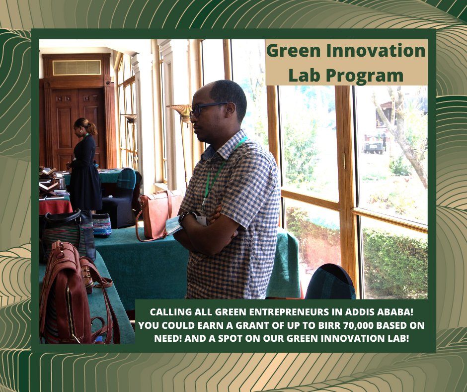 The Green  Innovation Lab Competition at Addis Ababa is here! 
Deadline for applications is Before 15th   of May 2022.
Successful applicants will receive a start-up grant of up to ETB 70,000 
Visit: ethiopia.reachforchange.org/en/apply/green…