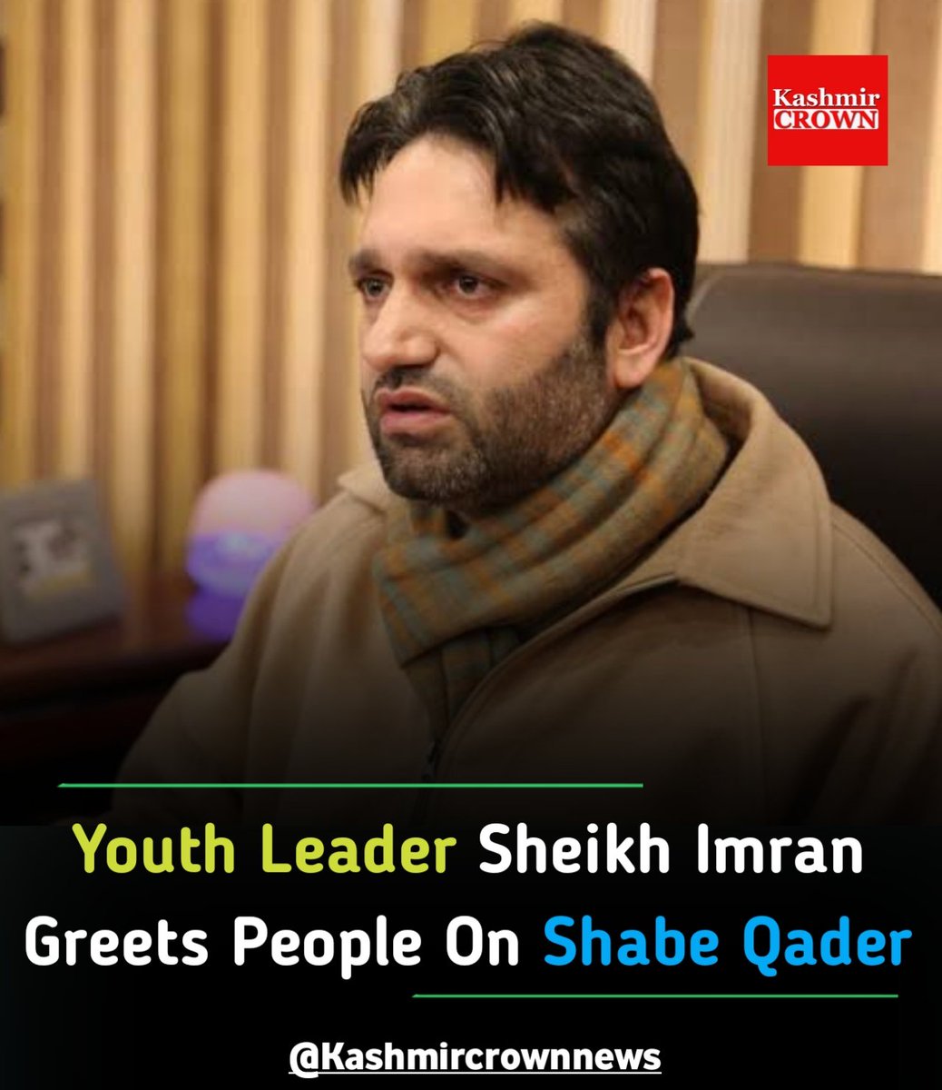 kashmircrownews's tweet photo. #Youth Leader Sheikh Imran #Greets People On Shabe #Qader https://t.co/fJMNhmb1R2