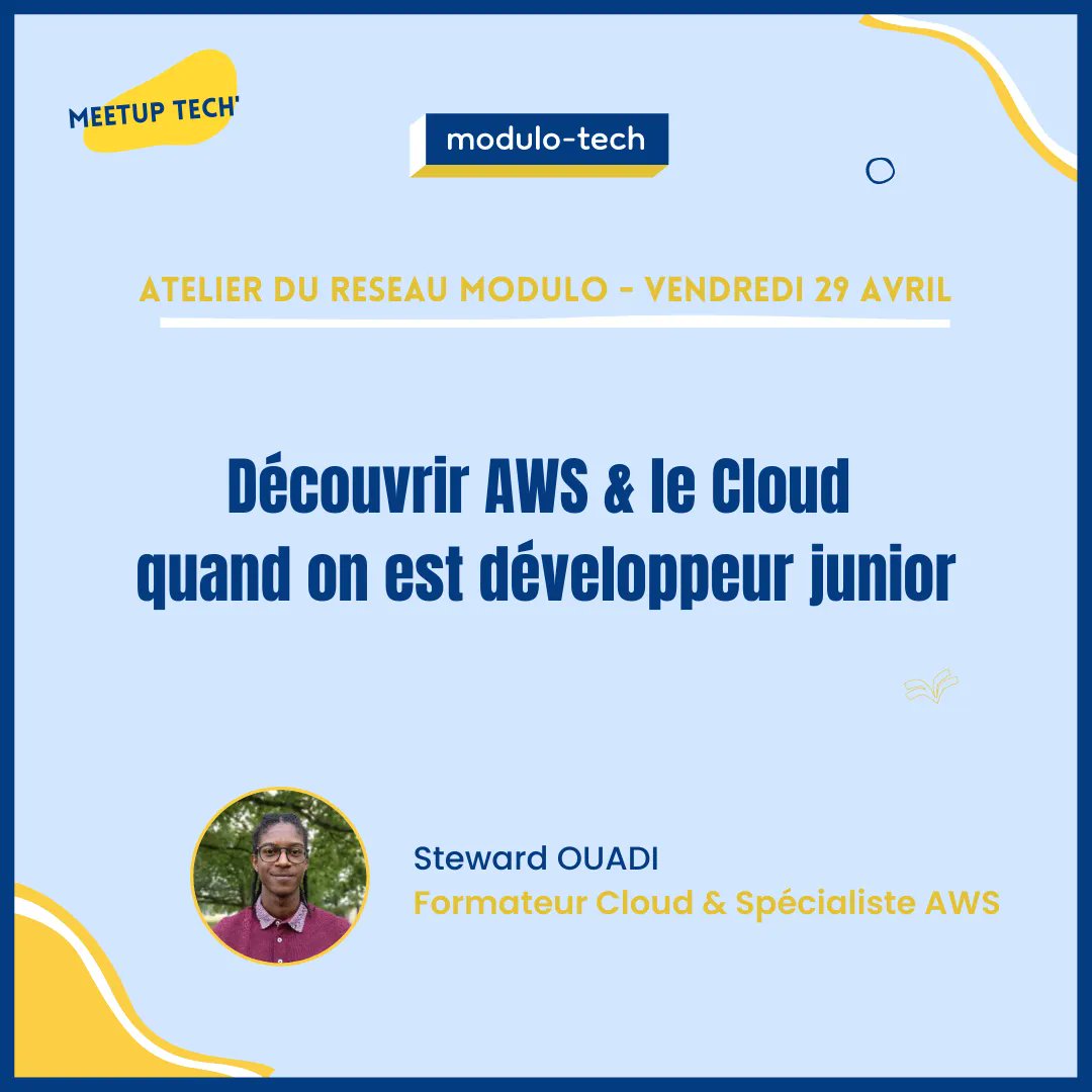 Modulo_Academy's tweet photo. Steward est architecte &amp; formateur AWS (Amazon Web Service)

Il vient nous parler du cloud et des opportunités que cette technologie constitue pour les développeurs juniors qui lancent leur carrière.

RDV vendredi à 18h

 #AWS #cloud #awscloud #developpementweb #developpeur #dev https://t.co/lJvDnjkv71