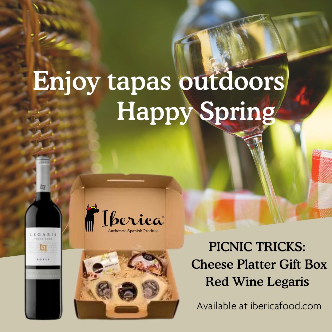 When the weather is warm and the grass is green, eating outside is a real pleasure. 

🎁  Picnic Hampers Available. Click below: 
ow.ly/wqXH50IPMtl
🚛 Next day delivery service. 
🌍 Ethic and sustainable produce. 

#spanishfood #hamper #cheese #wine  #gift #sun #picnic