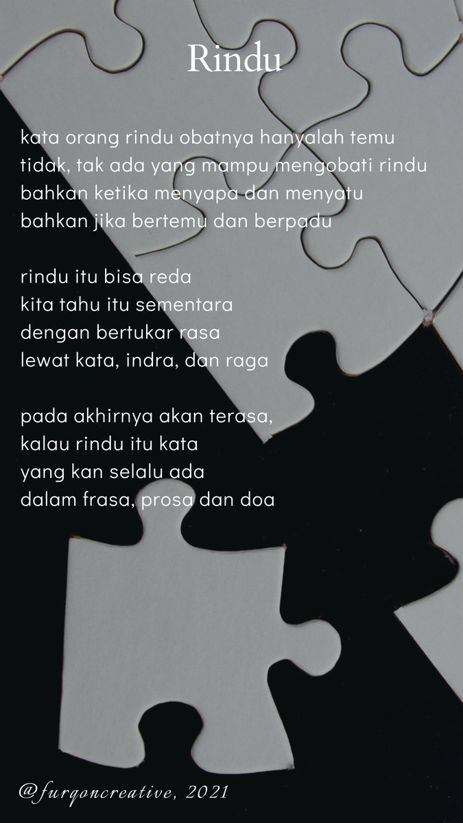 furqoncreative's tweet photo. Rindu (2021) https://t.co/IGIlfwnO5z