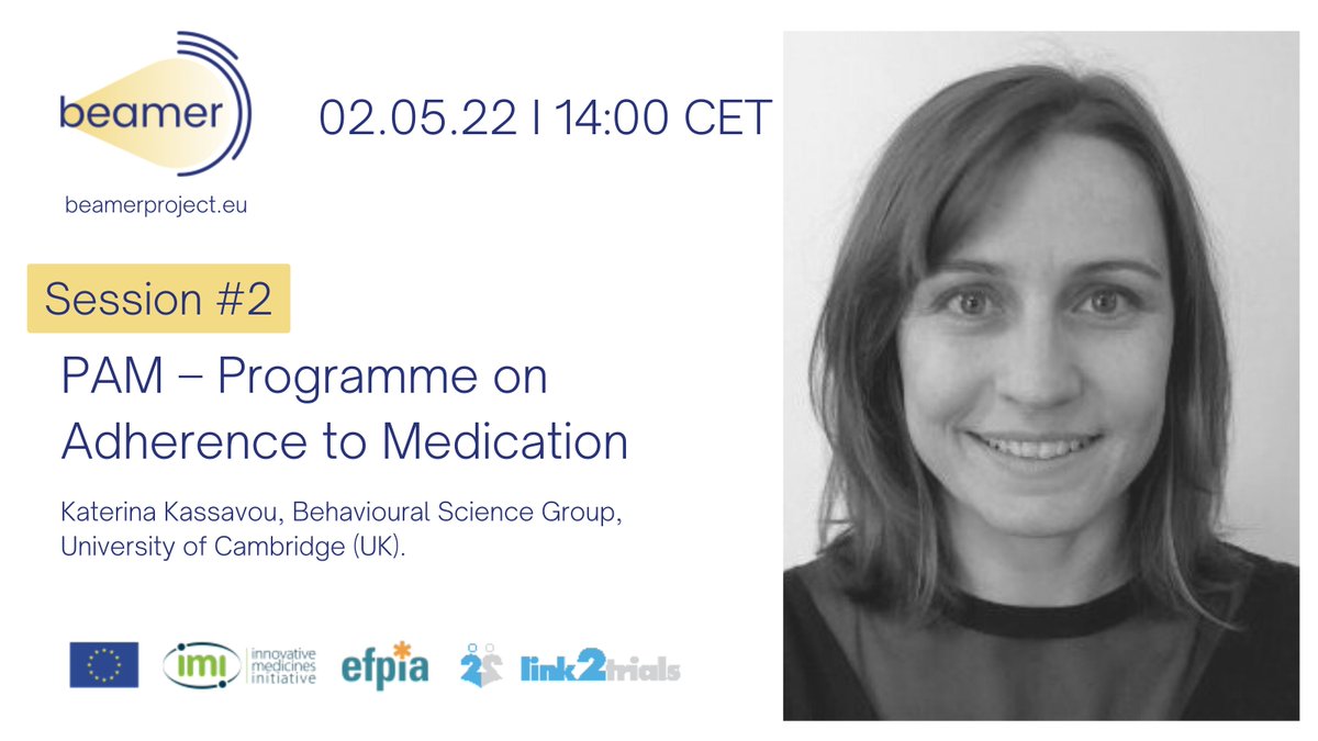 beamerproject's tweet photo. Next in our line-up of speakers for our monthly webinar is⤵️ ⤵️
·
🗣️@KKassavou from @BSG_Cambridge (@Cambridge_Uni)
· 
Want to know more about her experience addressing #Adherence in patients w/ #hypertension? 
·
Register here &amp; join us📝:
https://t.co/zK3mPPtqIa

@IHIEurope https://t.co/U2KTaE1jNg