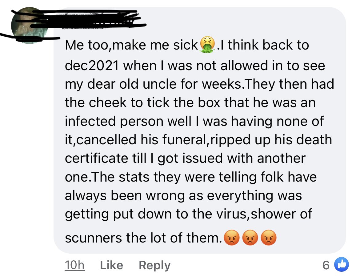 At the start of the pandemic, and throughout the pandemic, this is how they ramped up the numbers of death to feed the fear; ticking the box of Covid death as many as possible, to the point of lying. And now you all have your maxine shot because the fear mongering worked on you.