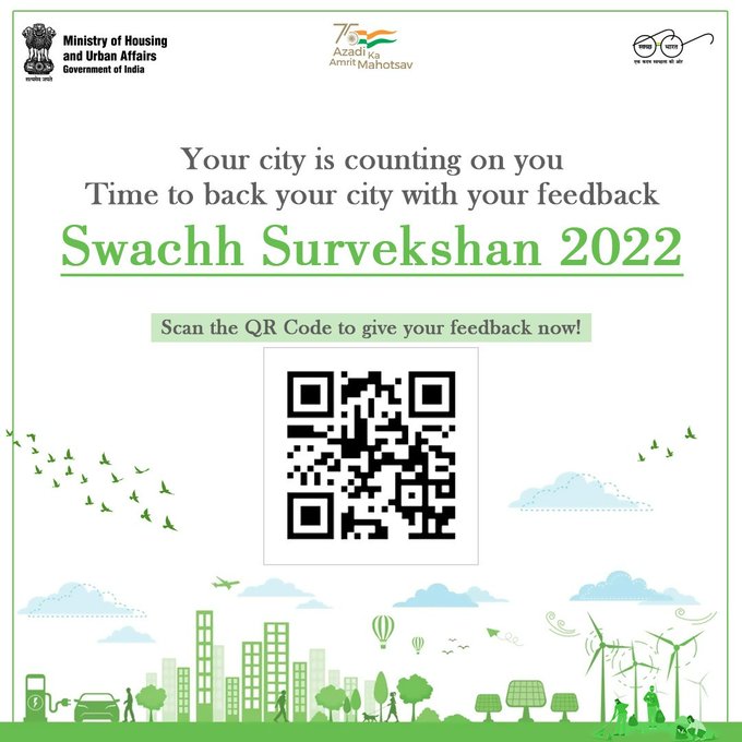 swachhdewas1's tweet photo. Scan this QR Code &amp; give your valuable feedback for your city #Dewas 
#ULB802248
#SwachhSurvekshan2022Dewas 
#GarbageFreeCites
@SwachSurvekshan
@CommissionerUAD
@urbansbm
@SwachhBharatGov https://t.co/uVrHWdBlWO