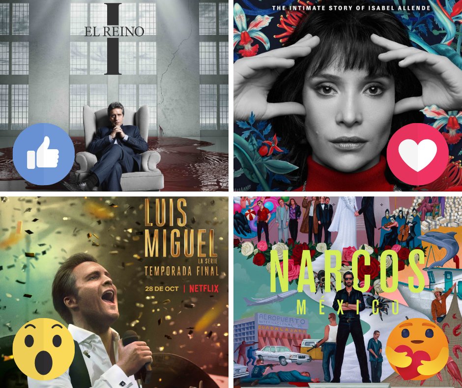 PremiosPLATINO's tweet photo. 🎬 Elige tu serie favorita para los #PremiosPLATINO2022 de este domingo

👍 El reino
❤️ Isabel
😮 Luis Miguel: la serie
🤗 Narcos: México

Ya llega la gran noche del audiovisual iberoamericano a Madrid 👏 https://t.co/zhzhSKDHbF