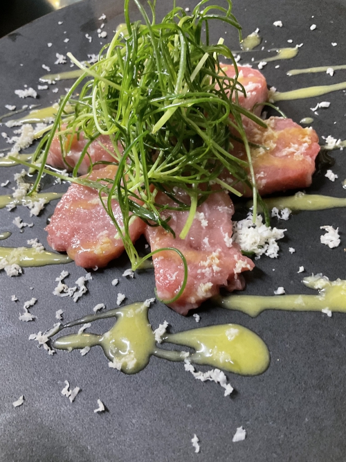 インスタグラム フェイスブックも 本日の写真の料理 奄美大島産本マグロの頭肉 脳天の部位 のカルパッチョ こちらはすで 22 04 28 ラストリカート インスタグラム フェイスブックも 本日の写真の料理 奄美大島産本マグロの頭肉 脳天の部位 のカルパッチョ こちらはすで 22 04 28 ラストリカート