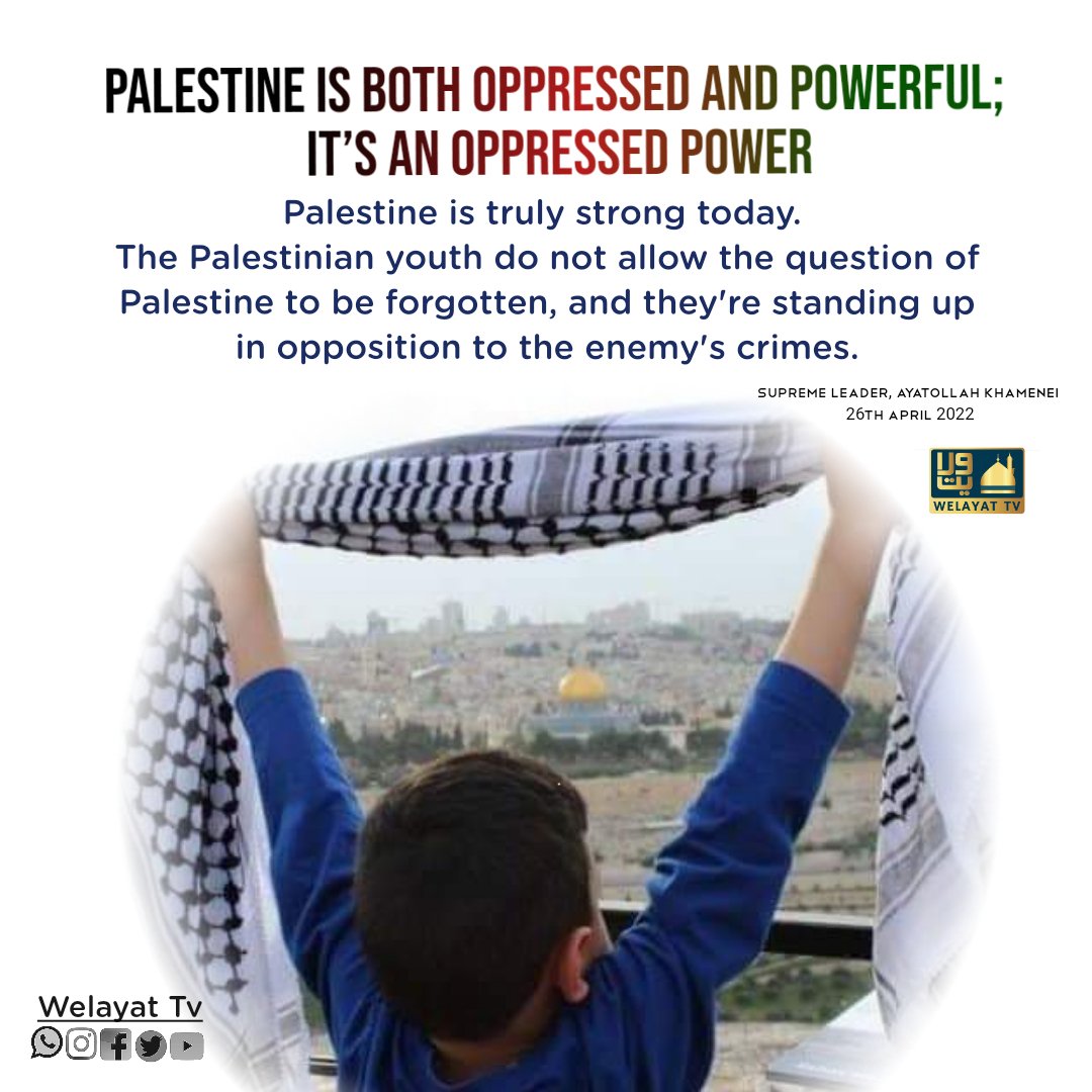 syedabaqri's tweet photo. Palestine is both oppressed and powerful; it’s an oppressed power. 
#FreePalestine
#FlyTheFlag  🇵🇸
#القدس_هي_المحور 
#QudsDay 
#القدس https://t.co/sNZpbk5BcY