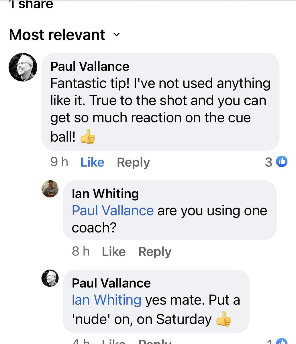 tips_legends's tweet photo. When we said these @markwil147 Nude Tip were a game changer, we knew why. WPBSA Coach Paul Vallance is just one of many discovering the benefits #truehit put the white ball where you aim it…. @Snookerlegends @gilesmartin @HOTVFundraising https://t.co/CL6YeY7tOB https://t.co/nXpg3SsUqi