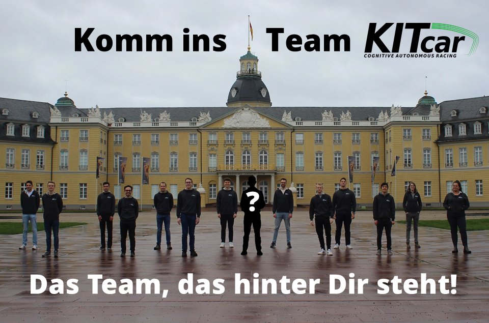 Wir brauchen DICH!🧐Werde Teil des Teams 💪

➡️KITcar Infoabend⬅️
📅 11.05.2022
⏰ 19:15 Uhr
📌 Institut für Mess und Regelungstechnik (MRT) am KIT, Gebäude 40.32 im Raum 64.3

Wir freuen uns auf dich 🙌😊