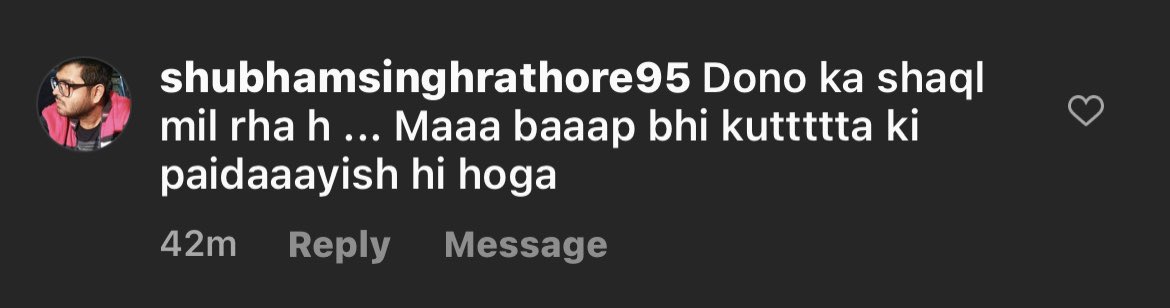 inkandmuscles's tweet image. Hey @MumbaiPolice / @MahaCyber1 / @ShivSena / @sanjayp_1 

This person has been threatening and harassing me publicly on Instagram. Also defaming Bala Saheb Thackeray’s name. 

Request you too kindly take strict action against this person. 

Instagram id: shubhamsinghrathore95