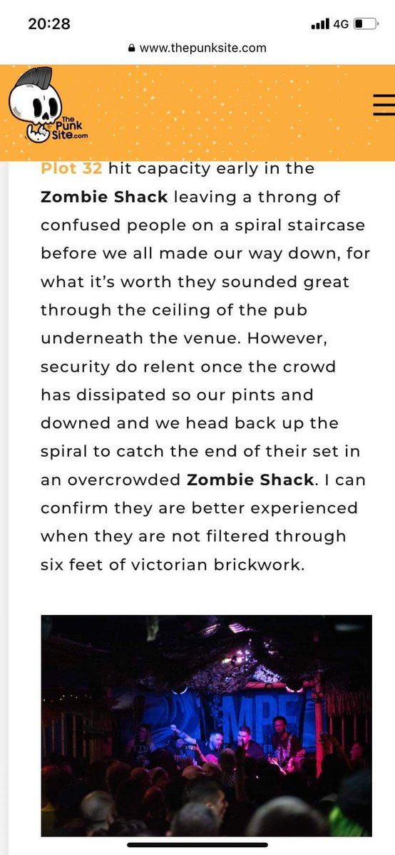 Love this review from our set at @MCRPunkFest 'Better when not filtered through 6ft of brick'. Adding that to our top 10 bits of feedback. @thepunksite #UKpunk #SkaPunk