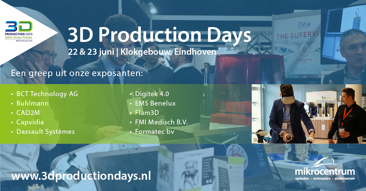 Uw bedrijf profileren tijdens de 3D Production Days? 
Al een groot aantal bedrijven ging u voor. Benieuwd naar de mogelijkheden? Bekijk onze website: okt.to/Z08mgN