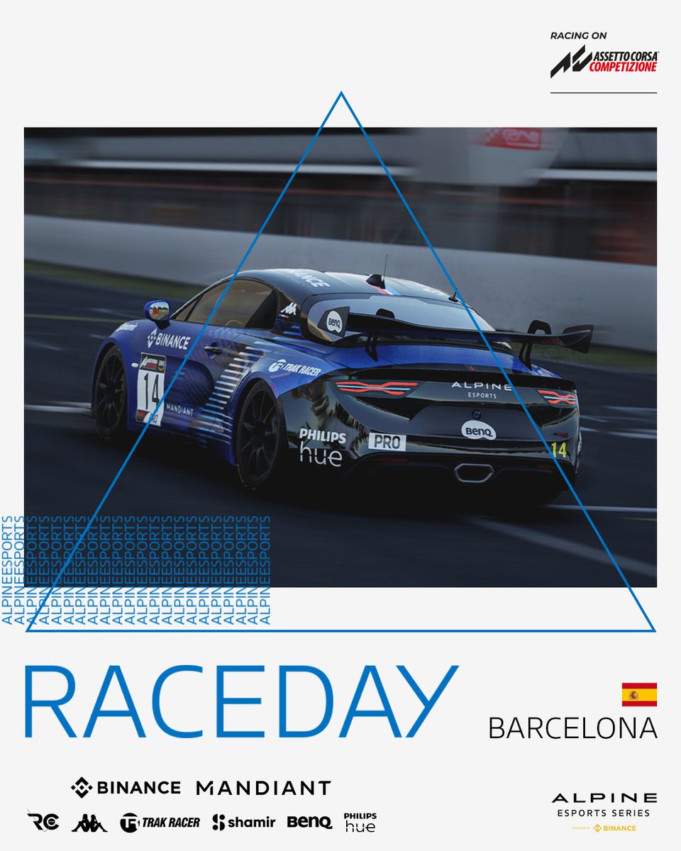 Now we can say it: it's RACE DAY 🏆
Our 30 competitors compete for the first time on the track!

📺 See you tonight at 20:30 GMT on our Twitch channel.

<a href="/AC_assettocorsa/">Assetto Corsa</a>  #ACC #beACC #AES2022