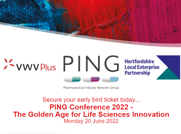 HertsFutures's tweet photo. Only a day left! You have until tomorrow (Friday 29 April) to book your #PING22 The Golden Age for #LifeSciences Innovation ticket at the discounted, early bird rate. The conference is taking place at The Old Palace - @Hatfield_House  on 20 June https://t.co/6tkQw0h77T @VWVPlus https://t.co/5LAeOM3BQw