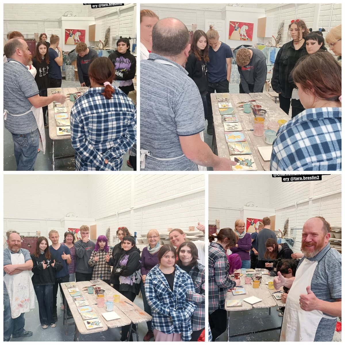 Charlie giving a class yesterday to students from the Your International Training Centre in Mallow, hopefully they enjoyed letting their inner artist free! 

#charliemahonceramicspottery #potteryclasses #artonceramics #englishmarketcork