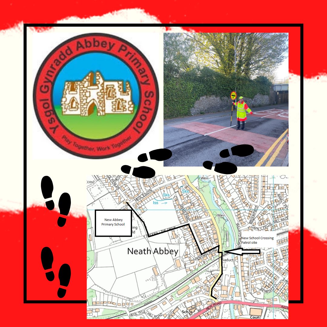NPTRoadSafety1's tweet photo. Spring has arrived with the opening of the new Abbey Primary School site.
With the weather looking dry have you thought of actively traveling to school?  
Our School Crossing Patrol is now sighted on Longford Road to help you cross @NPTCouncil #abbeyprimary #activetravel https://t.co/3WthD3yhI7